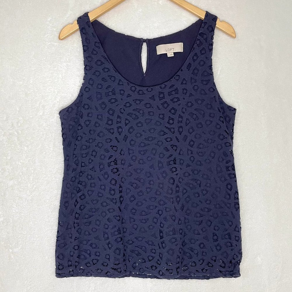 LOFT Layered Lace Sleeveless Top